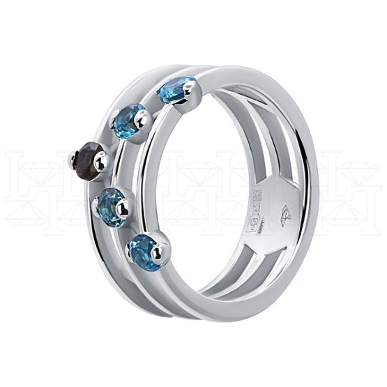 Фото - Кольцо из белого золота с топазами из коллекции "Candy" R9667-14819 (563)
