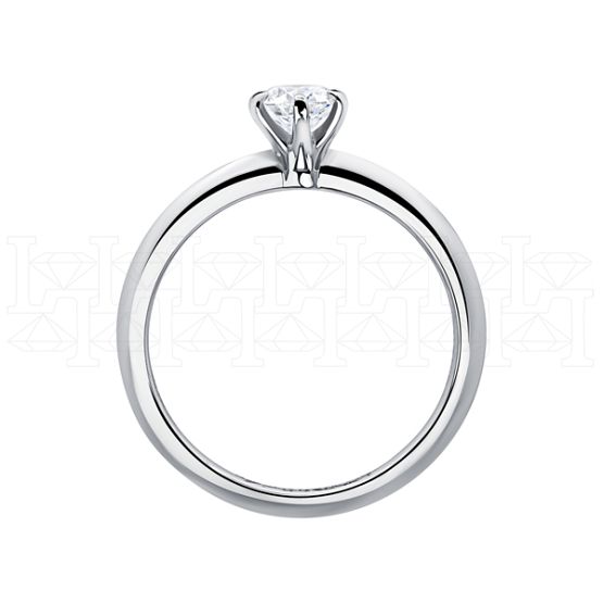 Фото - Кольцо из белого золота с бриллиантом из коллекции "Помолвка" R10144-15977 (514)