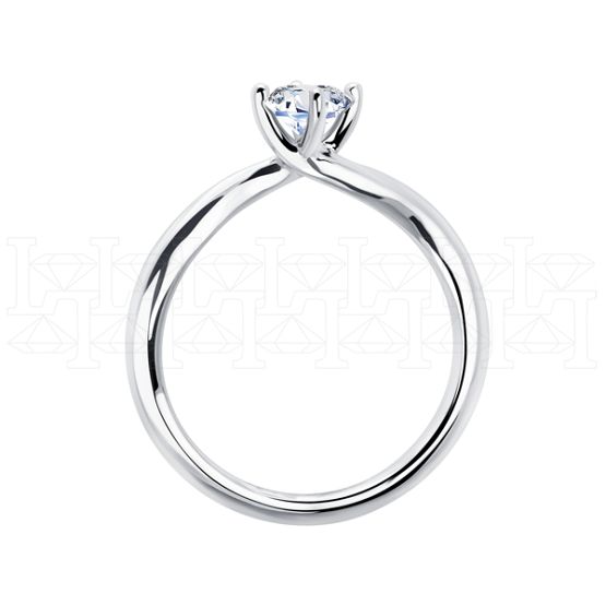 Фото - Кольцо из белого золота с бриллиантом из коллекции "Помолвка" R3136-15906 (513)