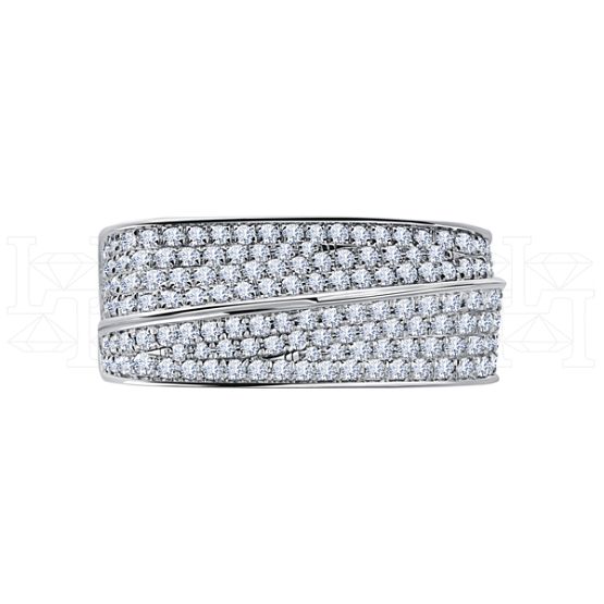 Фото - Кольцо из белого золота с бриллиантами из коллекции "Чистая линия" R9894-15358 (781)