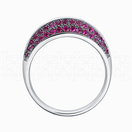 Фото - Кольцо из белого золота с рубинами и бриллиантами из коллекции "Алые паруса" R8466-11956 (780)