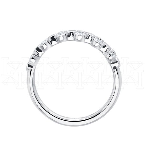 Фото - Кольцо из белого золота с бриллиантами из коллекции "Обручальные кольца с дорожкой" R9181-13395 (241)