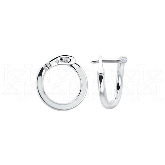 Фото - Серьги конго из рыжего золота с бриллиантами E8343-11707 (807)