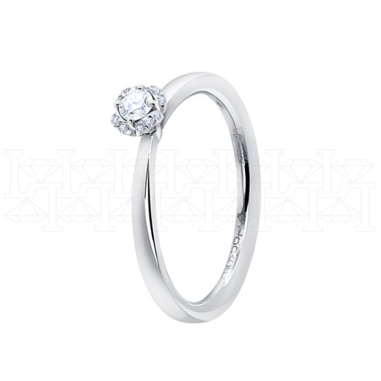 Фото - Кольцо из белого золота с бриллиантом из коллекции "Помолвка" R10186-16051 (515)
