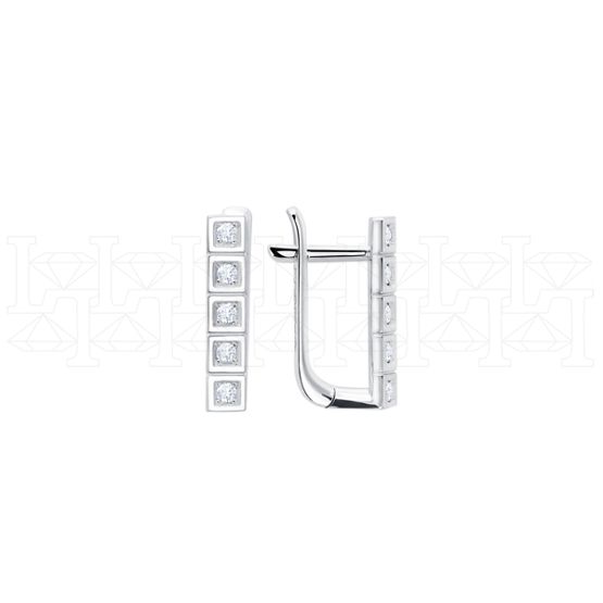 Фото - Серьги из белого золота с бриллиантами E8415-11851 (153)