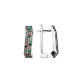 Серьги из белого золота с цветными сапфирами E7306-16402 (564)