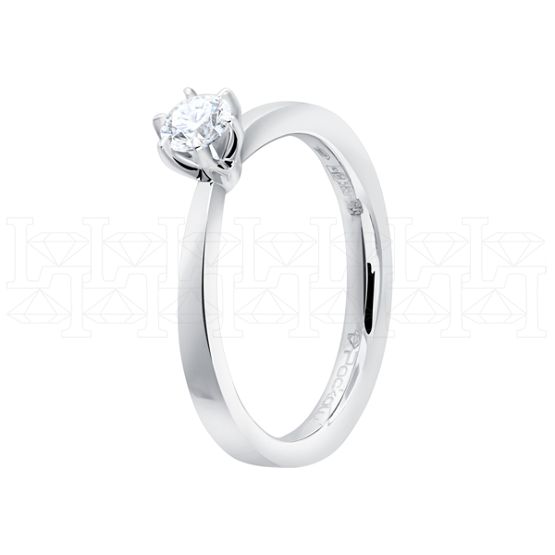 Фото - Кольцо из белого золота с бриллиантом из коллекции "Помолвка" R10145-15978 (514)