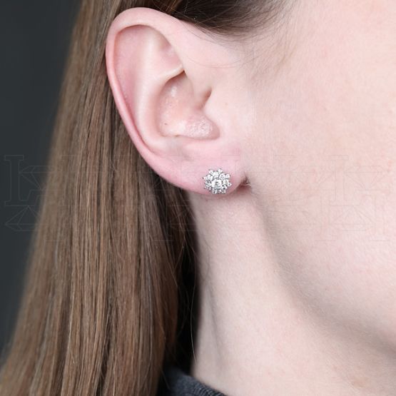 Фото - Серьги из белого золота с бриллиантами из коллекции "786" G3376-16237 (786)