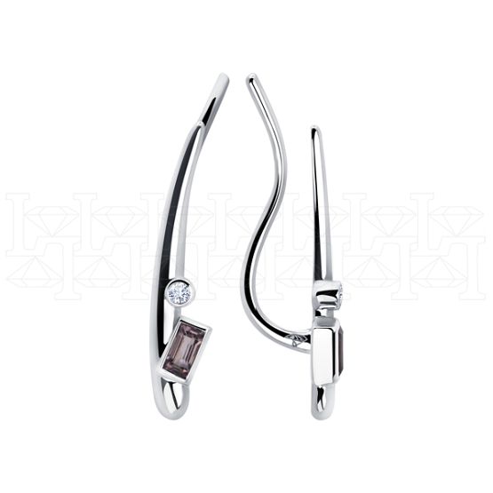 Фото - Серьги из белого золота с бриллиантами E7211-16085 (156)