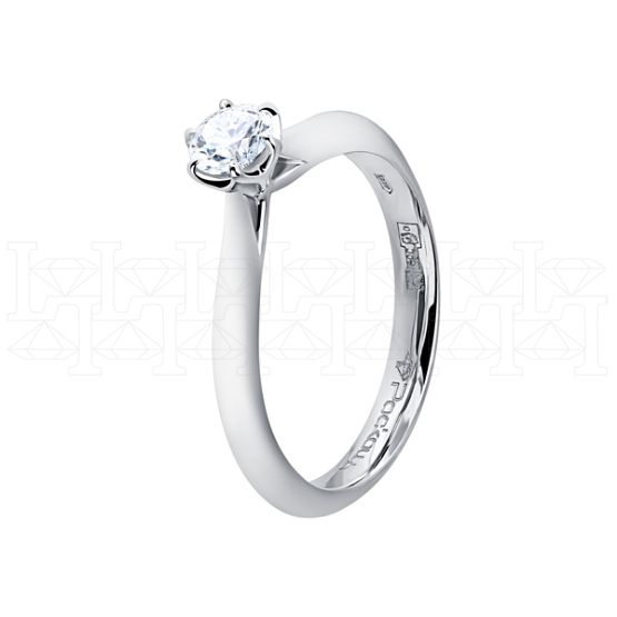 Фото - Кольцо из белого золота с бриллиантом из коллекции "Помолвка" R10138-15971 (514)