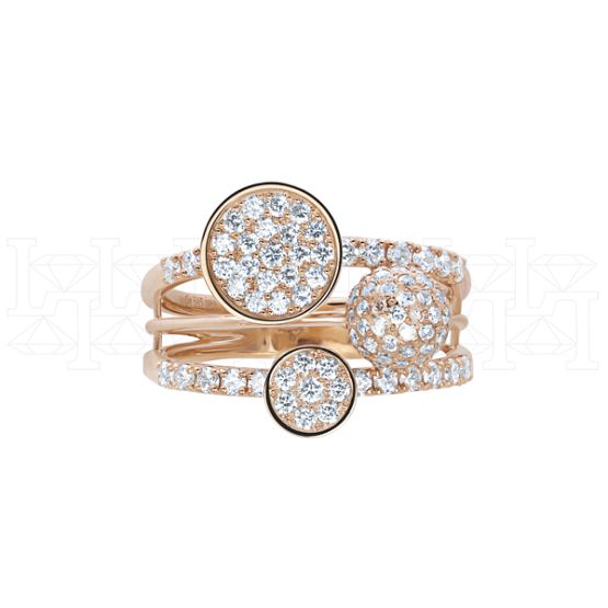 Фото - Кольцо из рыжего золота с бриллиантами из коллекции "787" R9808-15128 (787)