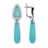 Серьги из белого золота из коллекции "Ветер странствий" E10084-15844 (419)