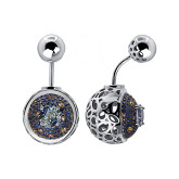 Серьги из белого золота E9854-15296 (453)