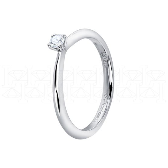 Фото - Кольцо из белого золота с бриллиантом из коллекции "Помолвка" R10154-15987 (515)