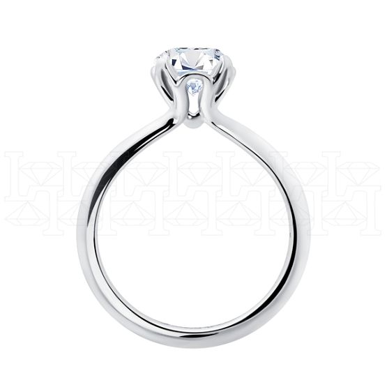 Фото - Кольцо из белого золота с бриллиантом из коллекции "Помолвка" R10160-16317 (512)
