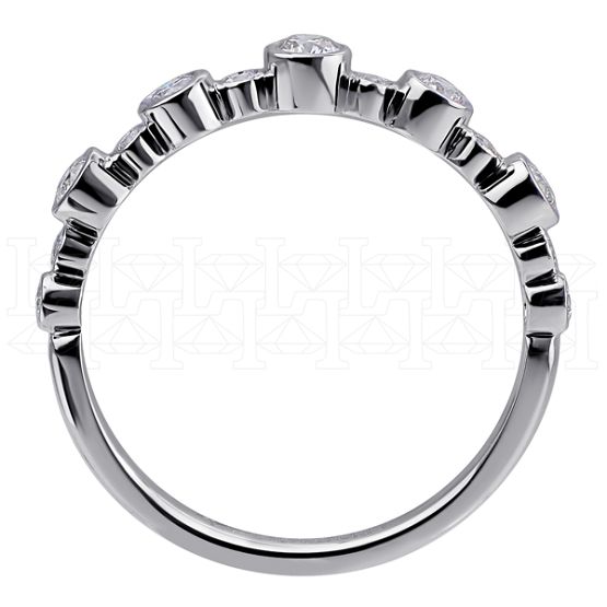 Фото - Кольцо из белого золота с бриллиантами из коллекции "Обручальные кольца с дорожкой" R5928-10151 (241)