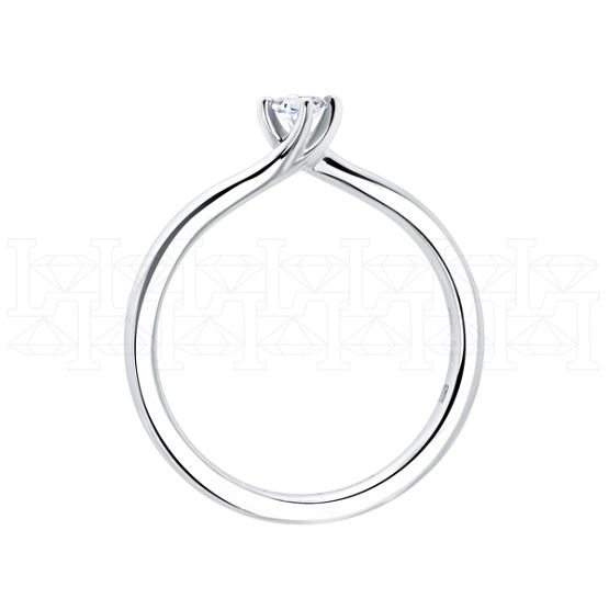 Фото - Кольцо из белого золота с бриллиантом из коллекции "Помолвка" R10174-16034 (515)