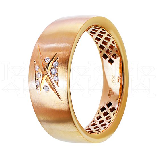 Фото - Кольцо из рыжего золота с бриллиантами R6764-9327 (775)