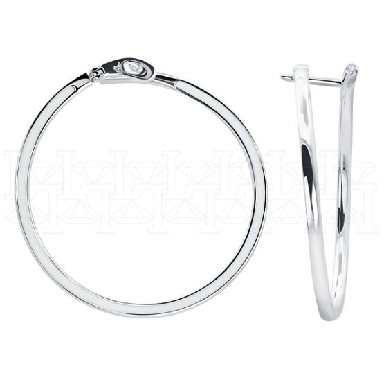 Фото - Серьги конго из белого золота с бриллиантами E8343-11709 (807)