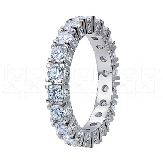 Фото - Кольцо из белого золота с бриллиантами из коллекции "Обручальные кольца с дорожкой" R3158-11009 (241)