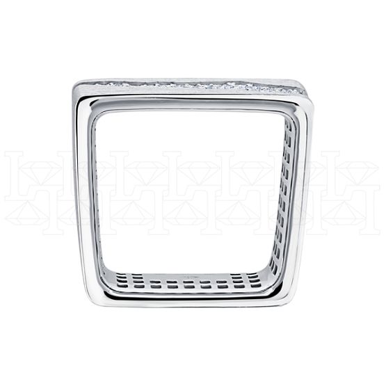 Фото - Кольцо квадратное из белого золота с бриллиантами R4015-15427 (808)