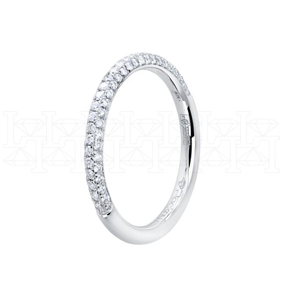 Фото - Кольцо из белого золота с бриллиантами из коллекции "Обручальные кольца с дорожкой" R6890-9685 (241)