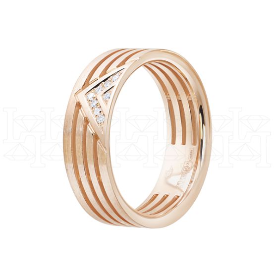 Фото - Кольцо из белого золота с бриллиантами из коллекции "Парные обручальные кольца" R8866-12729 (210)