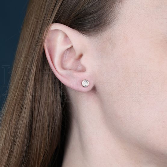 Фото - Серьги пуссеты из рыжего золота с бриллиантами G7918-10922 (156)