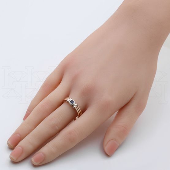 Фото - Кольцо из цветного золота с сапфиром из коллекции "Современные" R2973-15184 (332)