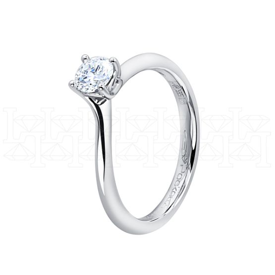 Фото - Кольцо из белого золота с бриллиантом из коллекции "Помолвка" R10156-15989 (514)