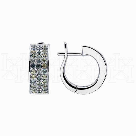 Фото - Серьги из белого золота с цветными сапфирами E6137-16066 (564)