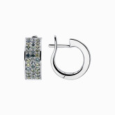 Серьги из белого золота с цветными сапфирами E6137-16066 (564)