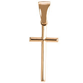 Подвеска крест из рыжего золота X2640-3042 (181)