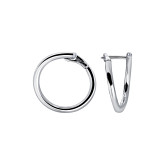 Серьги конго из белого золота с бриллиантами E8343-11708 (807)