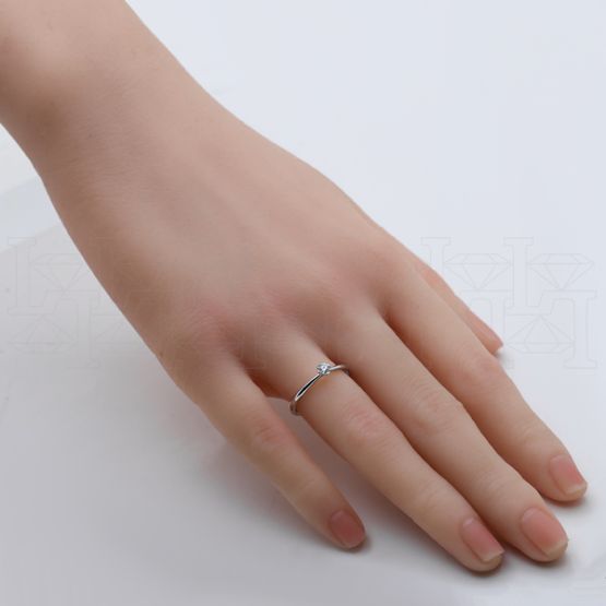 Фото - Кольцо из белого золота с бриллиантом из коллекции "Помолвка" R10151-16046 (515)