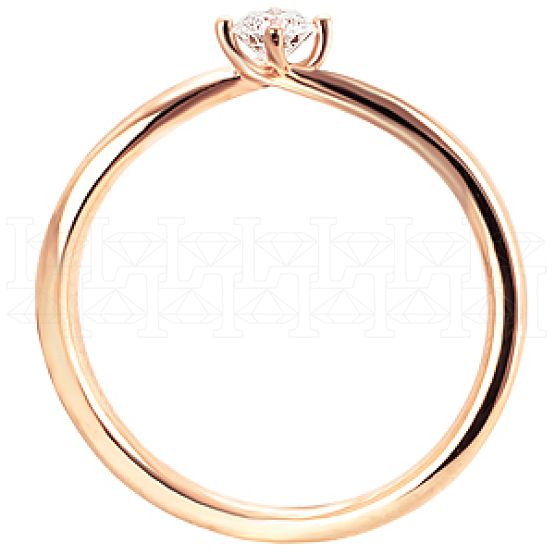Фото - Кольцо из рыжего золота с бриллиантом из коллекции "Помолвка" R3136-3825 (515)