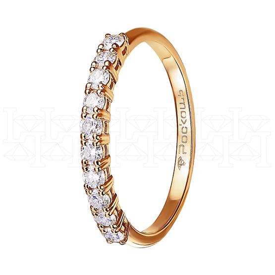 Фото - Кольцо из белого золота с бриллиантами из коллекции "Обручальные кольца с дорожкой" R1841-6772 (241)