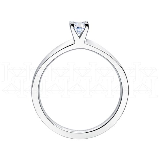 Фото - Кольцо из белого золота с бриллиантом из коллекции "Помолвка" R10170-16006 (514)