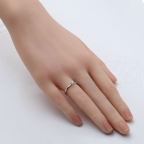 Фото - Кольцо из белого золота с бриллиантом из коллекции "Помолвка" R10174-16034 (515)