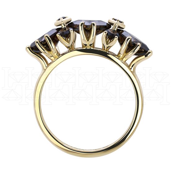 Фото - Кольцо из желтого золота с кварцем из коллекции "Акварель" R8942-13723 (420)