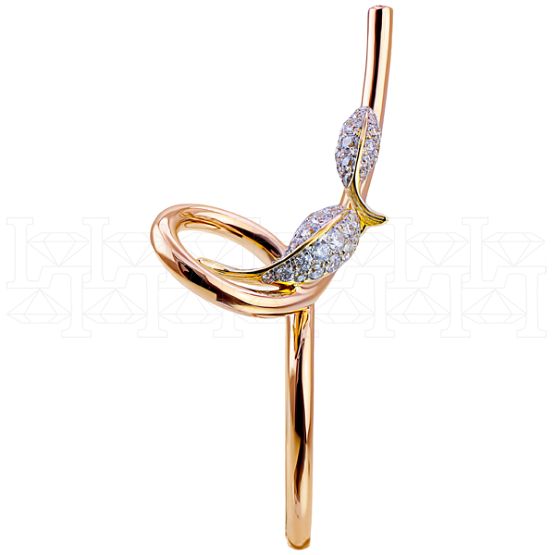 Фото - Кольцо из цветного золота с бриллиантами из коллекции "Рыбка золотая" R7068-9712 (709)