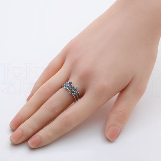Фото - Кольцо из белого золота с топазами из коллекции "Candy" R9666-14817 (563)
