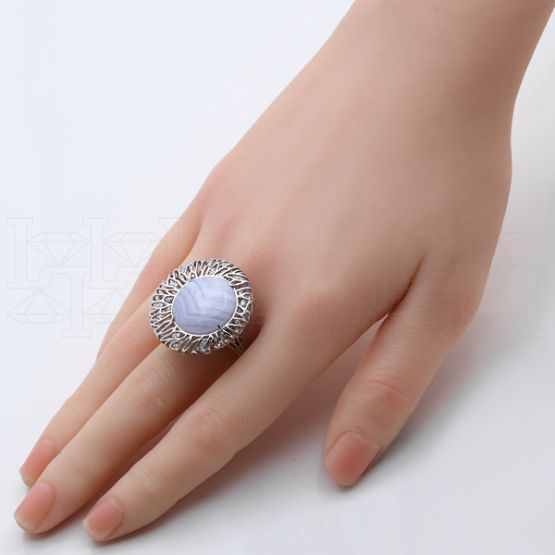 Фото - Кольцо из белого золота с бриллиантами из коллекции "Шамора" R9723-14963 (452)