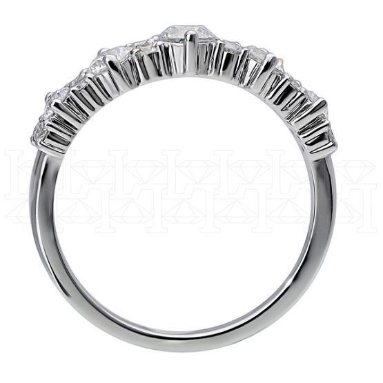 Фото - Кольцо из белого золота с бриллиантами из коллекции "Обручальные кольца с дорожкой" R5930-10153 (241)