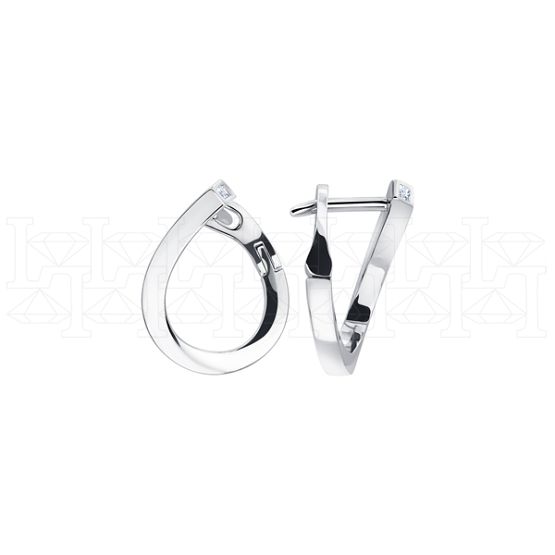 Фото - Серьги из белого золота с бриллиантами E8349-11718 (807)