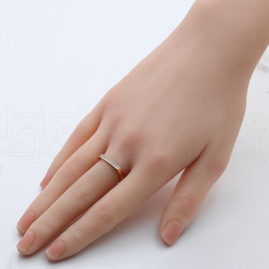 Фото - Кольцо квадратное из белого золота с бриллиантами из коллекции "Чистая линия" R9905-15369 (781)