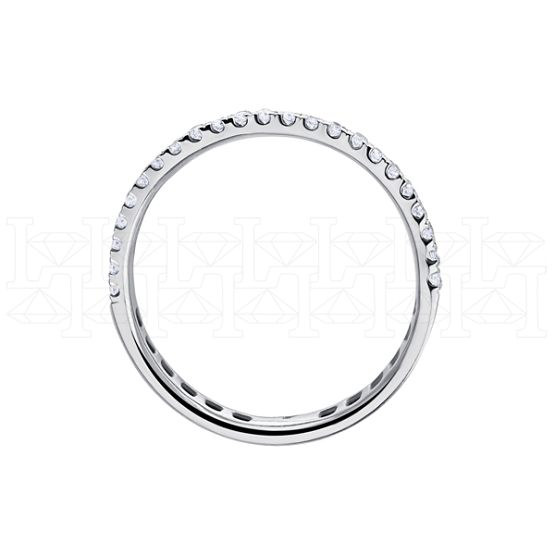 Фото - Кольцо из белого золота с бриллиантами из коллекции "Обручальные кольца с дорожкой" R9217-13431 (241)