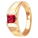 Кольцо из рыжего золота с рубином из коллекции "Современные" R1777-5834 (332)