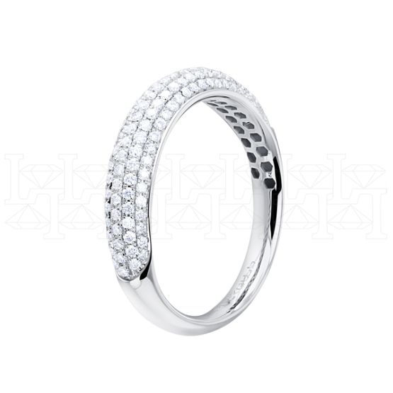 Фото - Кольцо из белого золота с бриллиантами из коллекции "Чистая линия" R6888-9474 (781)