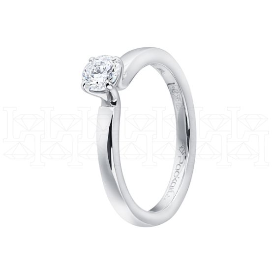 Фото - Кольцо из белого золота с бриллиантом из коллекции "Помолвка" R10161-15994 (514)
